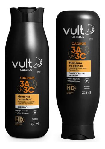Kit Vult Cabelos Cacheados 3a A 3c: Shampoo+condicionador
