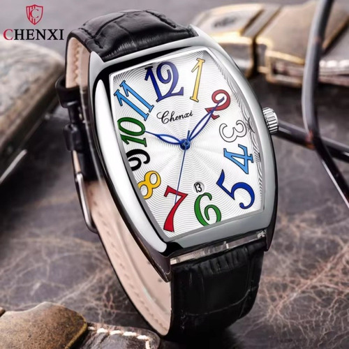 Reloj De Cuarzo Chenxi 8217 Para Hombre, Colorido, Digital,