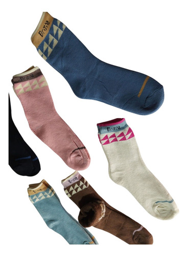 Medias Tèrmicas De Algodòn 1/2 Caña Negro 35-40