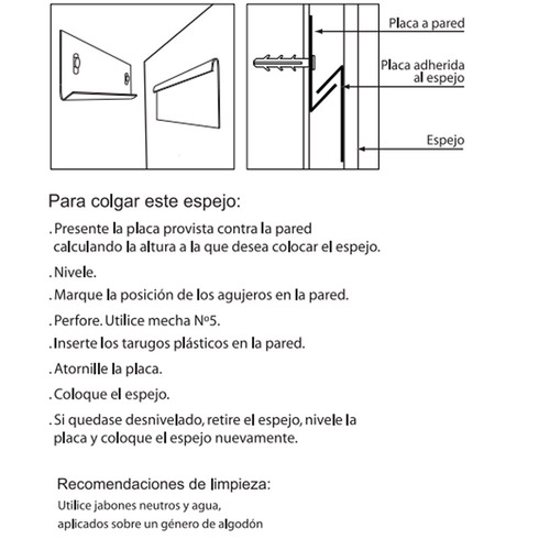 Espejo 80x60 Cm Ready 4 Reflejar Estante Borde Biselado
