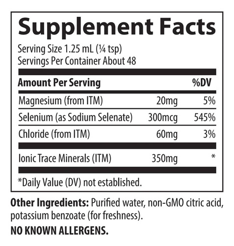 Trace Minerals Selênio Iônico Líquido 300mcg 59ml Importado