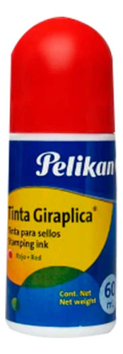 Tintas Para Sellos Giraplica Pelikan 60 Ml Rojo Con 5 Pzas