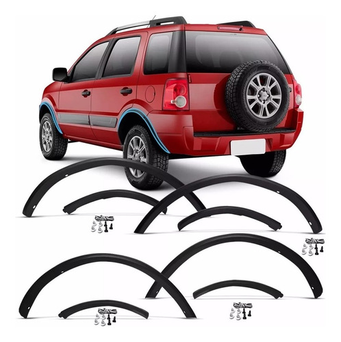 Moldura Paralama Ecosport 2002 A2012 Kit Traseira Dianteira