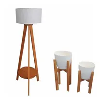 Comprar Lampara Tripode Estante Nordico  + Pie Porta Macetas 