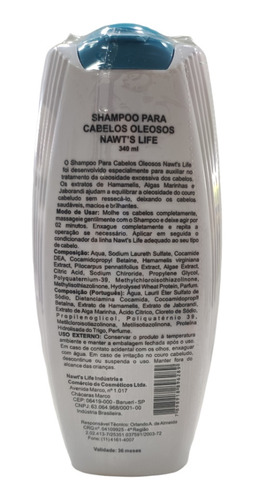 Shampoo P/ Cabelos Oleosos - Nawts Life