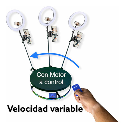 Photo Booth 360 Video Giratorio Motor A Control 100cm