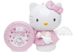 Reloj Despertador Alarma Hello Kitty Angel Regalo Niña