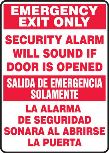 Señal Bilingüe De Salida De Emergencia