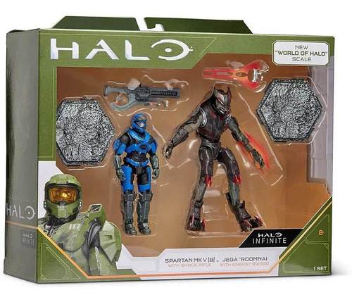 Halo - 2 Figuras - Spartan Mk V[b] + Jega 'rdomnai