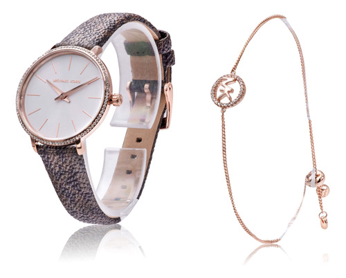 Reloj  Para Mujer Mk1036 Cuarzo Cristal Esfera