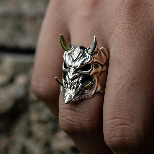 Anillo De Calavera Con Máscara De Aleación For Hombre