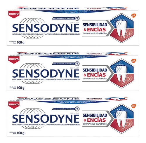 Pack Crema Dental Sensodyne Sensibilidad & Encías 100 Gr