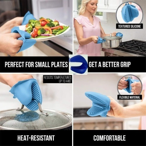 Silicona agarrador horno guantes mini agarrador pinch Grip cocina agarrador 