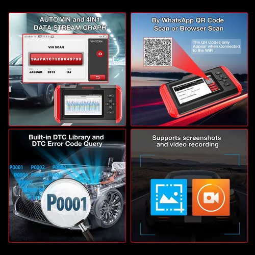 Escáner De Diagnóstico Kingbolen S500 Obd2 Para Car 4 System