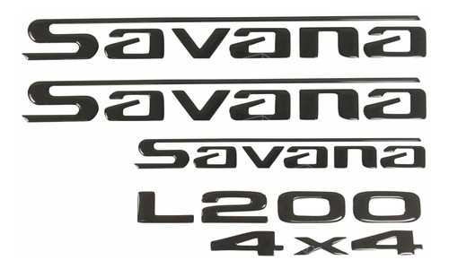 Kit Adesivos Mitsubishi Savana L200 4x4 Resinado Rs13 Fgc
