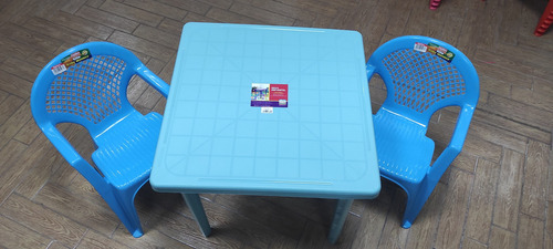 Imagen 7 de 10 de Mesa Infantil Desarmable Con Dos Silla Plástica