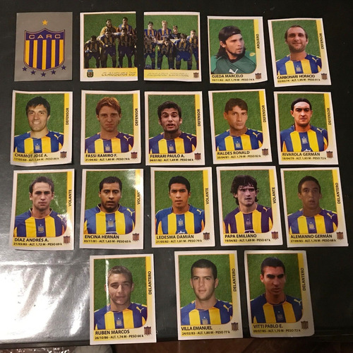 Lote 18 Figuritas Fútbol Rosario Central Clausura 2005 Compl