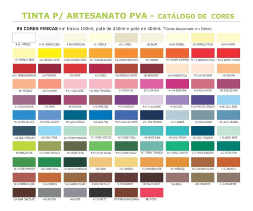 Tinta Pva Para Artesanato Corfix 100ml - Kit 12 Unidades