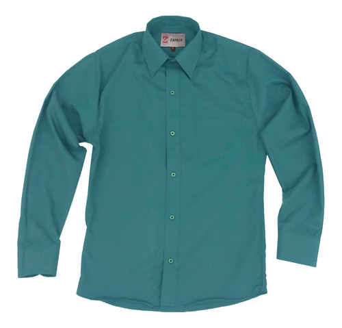 Camisa De Vestir Para Adulto Verde Jade 34 A 42