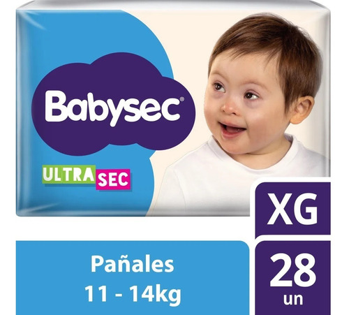 Pañal Babysec Ultrasec Xg Hiperpack 28 Pañales Unisex