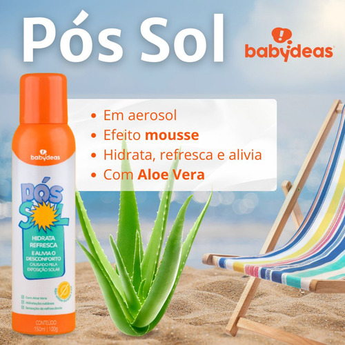 Hidratante Pós Sol Babydeas Infantil E Adulto 150ml Kit 6un