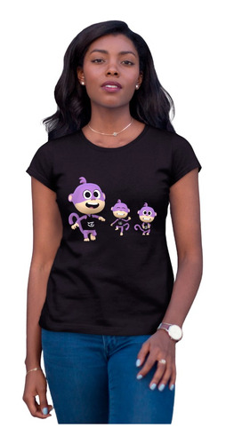 Playera Unisex Negra De Chulo Personaje De Reino Infantil 