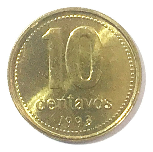 Monedas Argentinas 10 Centavos 1993 3 Alargado Sc