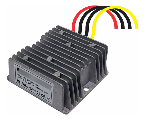Elevador De Voltaje 12v A 24v 10amp 240w Step Up Dc-dc
