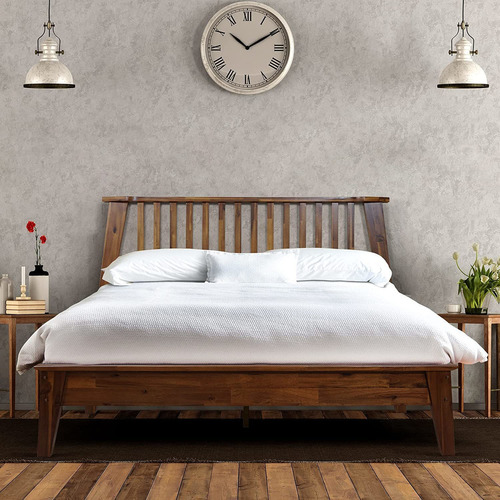 Kaylin Marco De Cama Con Plataforma De Madera De 14 Pul...