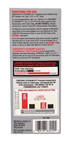 Imagen 3 de 4 de Lubegard 63010 Platinum Universal Atf Protectant, 10 Oz.