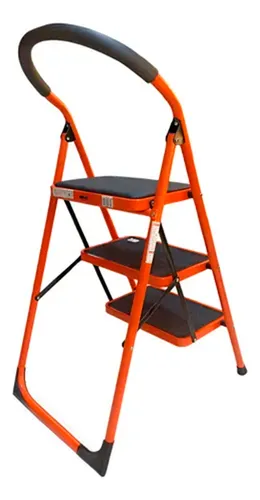 Escalera Plegable 3 Pasos Portatil En Fierro Ferton