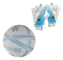 Comprar Combo Futbol Argentina Afa Pelota Nro.5 + Guantes