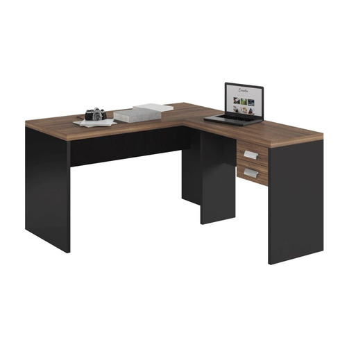 Mesa Para Escritório Studio L 2 Gavetas Caemmun