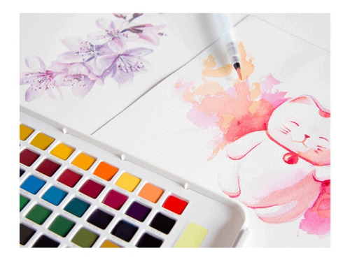 Set De 24 Acuarelas Sakura Koi (incluye Pincel De Agua)