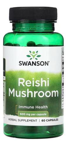 Swanson Hongo Reishi, 600 Mg 60 Caps, Sistema Inmune, Detox