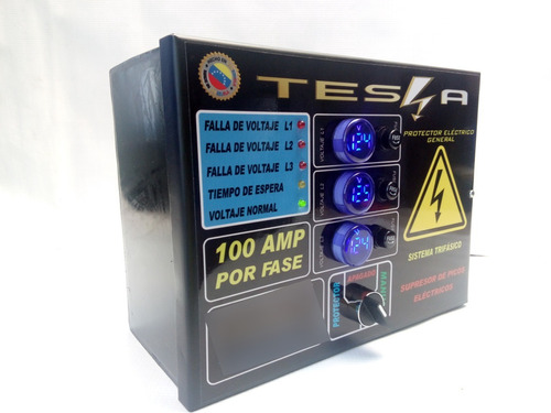 Protector Electrico General Tesla Trifasico 100 Amp Por Fase