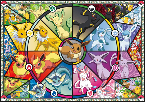 Buffalo Games - Pokémon - Vidrieras De Eevees - Rompecabezas