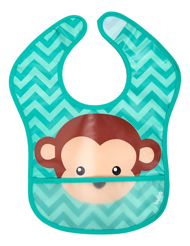 Babador Buba Com Bolso Pega Migalhas Impermeável Macaco