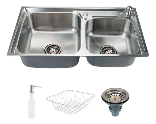 Cuba Pia Gourmet Dupla Aço Inox Gourmet Cozinha Acessórios