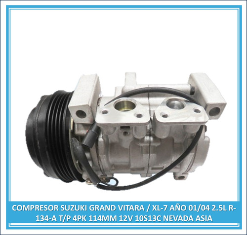Compresor Suzuki Grand Vitara / Xl-7 Año 01/04 2.5l T/p 4pk