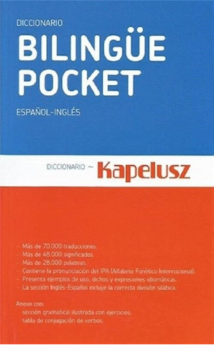 Dicc.kapelusz Bilingue Pocket Esp Ing Esp.- 2018-equipo Edit