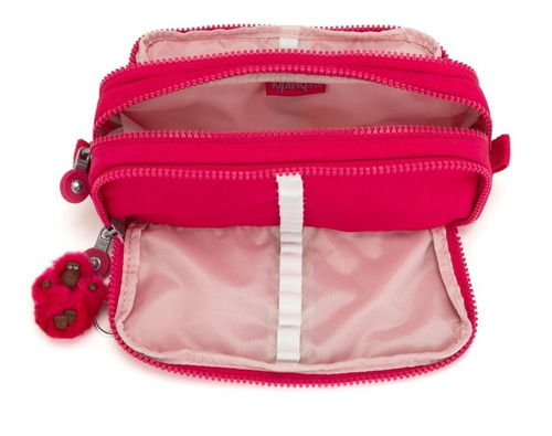 Estojo Original Escolar Triplo Gitroy Kipling True Pink