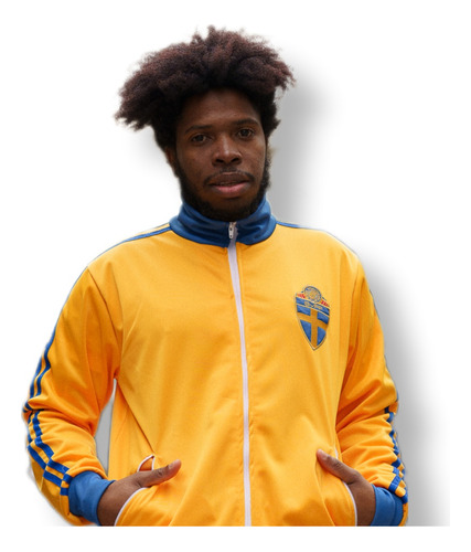 Hernosa! Campera Rettro Fútbol Suecia Sweden 1970s 