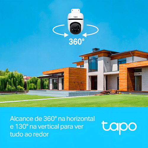Câmera De Segurança Wifi Tp-link Tapo C510w 3mp Outdoor 2k 2 Branco