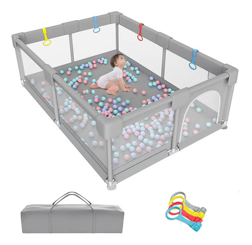 Babeefly Corralito Para Bebe Corral 1.8m X 1.5m De Juegos Bebés Niños Corrales Para Bebés Corralitos Plegable De Juegos Bebés Y Niños Corralito Corral De Seguridad Gimnasio Para Interior Exterior