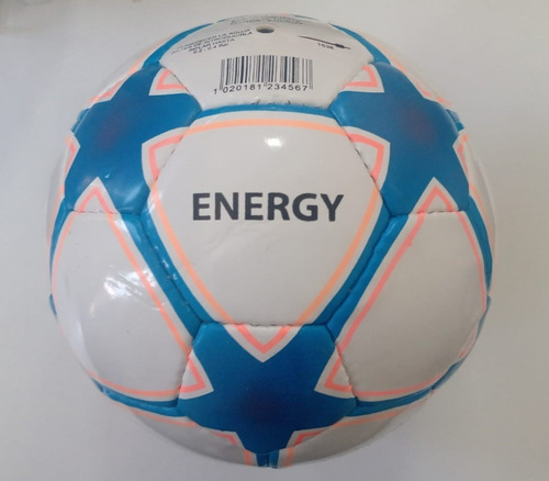 Pelota Futbol N° 5 Energy 102018 Shine Blanco Con Negro