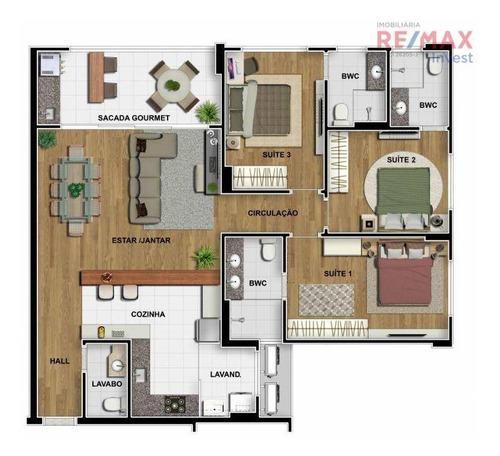 Imagem 2 de 18 de Apartamento Com 3 Dormitórios À Venda, 111 M² Por R$ 799.980,00 - Centro - Botucatu/sp - Ap0995