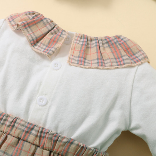 Mono Lindo A Cuadros De Algodón Ropa Para Bebé 0-12 Meses