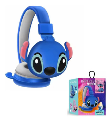 Audifonos Inalambricos Bluetooth Stitch Radio Fm Ah-806 color azul