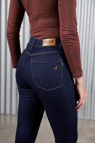 Pantalon Chupin Cenitho Azul Estatico Con Hilo Contratono